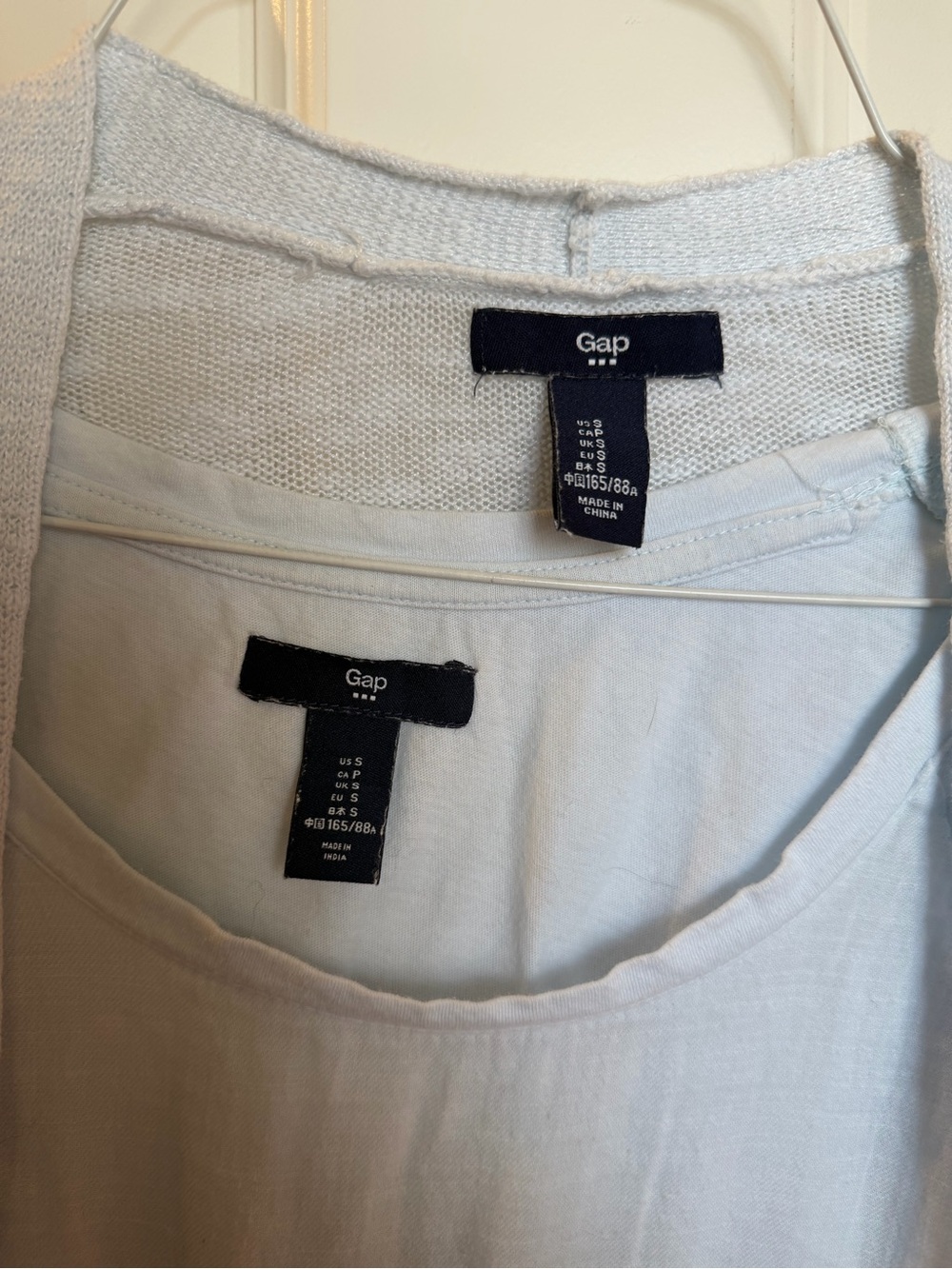 GAP Pale Gray Tank Top with Matching Knit Cardigan - Picture 3 of 4